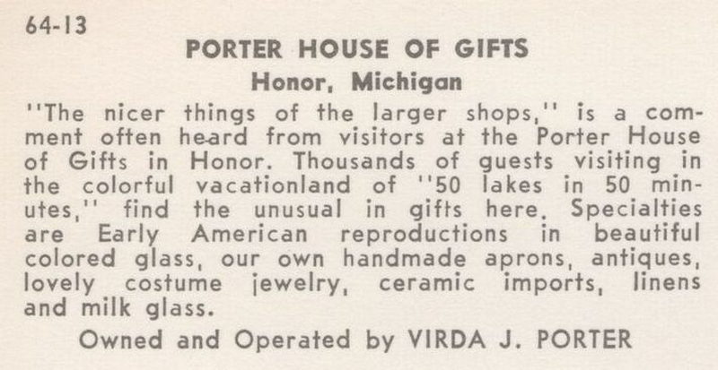 Porter House of Gifts - Vintage Postcard (newer photo)